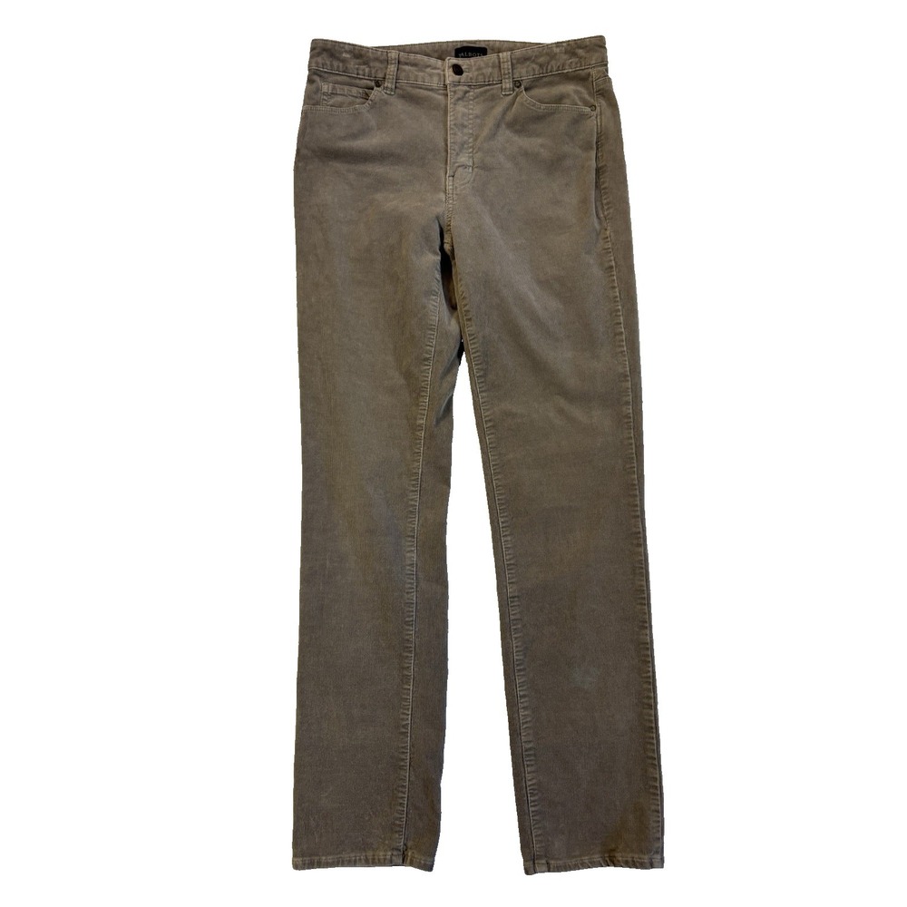 Talbots Women's 6 Sexy Taupe Soft Corduroy Straight Leg Pants Preppy Academia